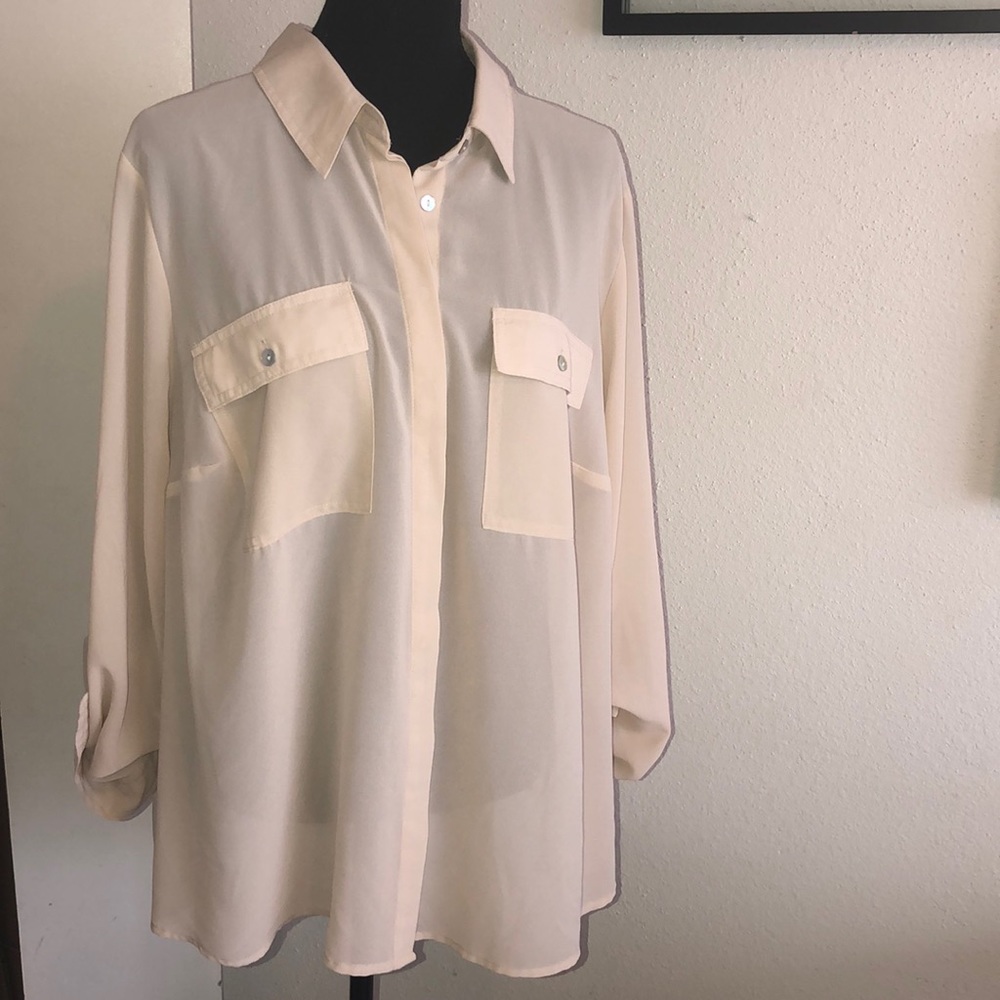 TAN SHEER BLOUSE